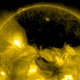 Illustration for article titled NASA spots a massive hole near the Suns north pole